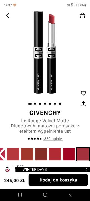 Matowa pomadka z efektem wypełnienia ust