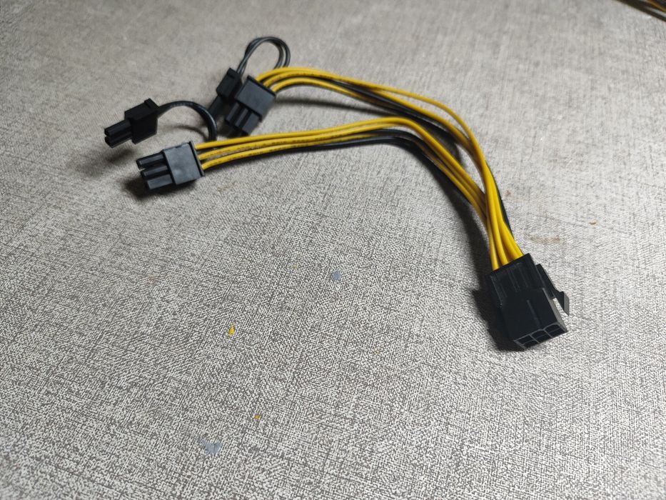 Переходник удлинитель для видеокарты GPU с 6pin to 2 по 8pin