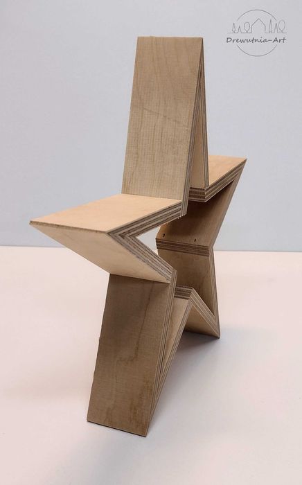 Gwiazda Drewniana Baza Do Ozdabiania Kpl. 3 szt. 41cm BOŻE NARODZENIE