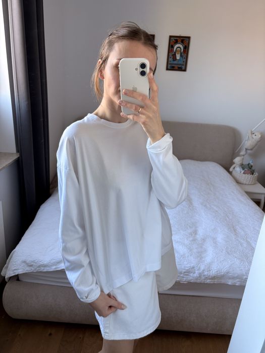 The odder side longsleeve trouble biały oversize