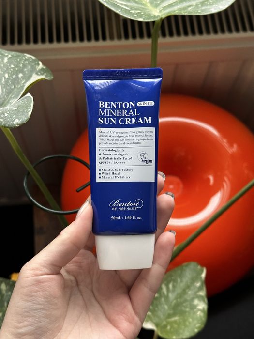 Benton krem z filtrem 50+ SPF sunscreen mineralny koreański kosmetyk