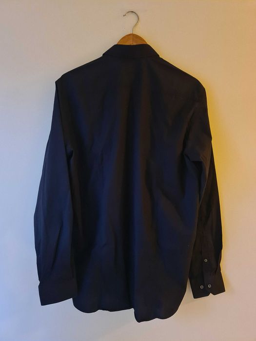 Camisa Preta Zara Slim Fit - Tamanho L 42 Shirt