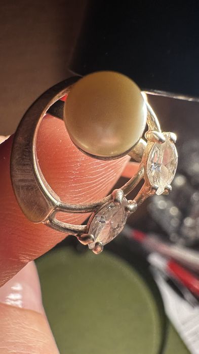 Каблучка з  перлиною