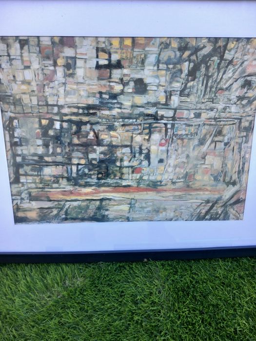 Quadro com pintura abstrata