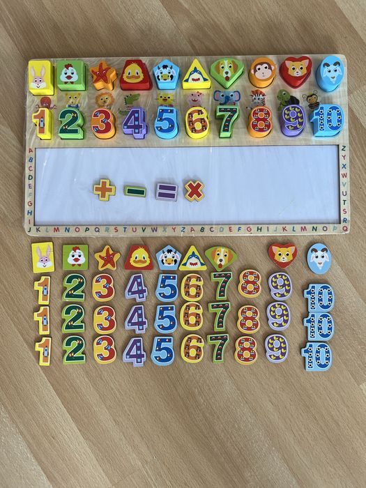 Деревʼяна гра на вивчення фігур та чисел