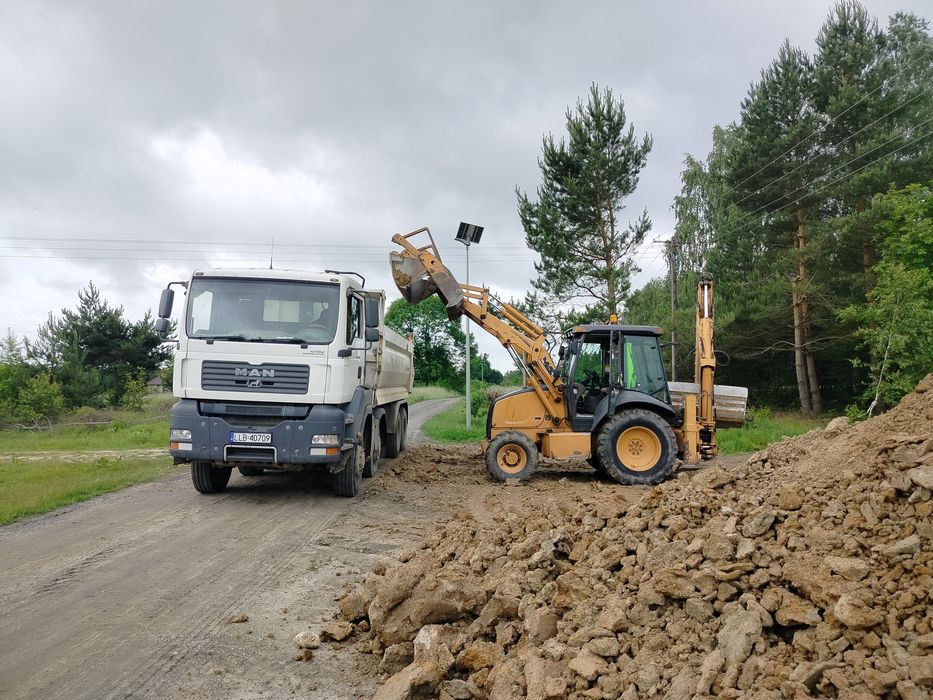 Usługi koparko-ładowarką, niwelację, odhumusowanie, fundamenty, wykopy