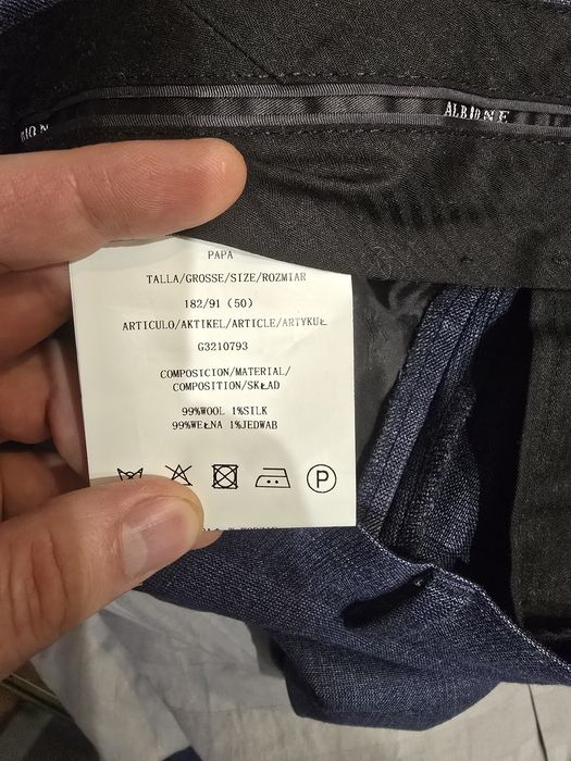 Garnitur męski ALBIONE włoski wełniany jak nowy tanio
