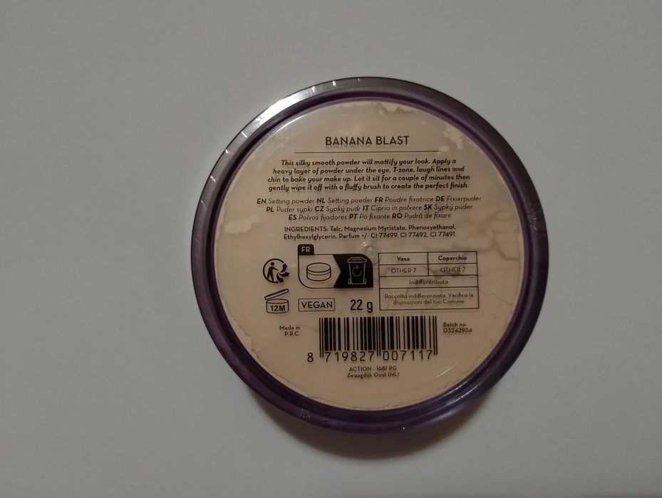 Nowy Puder sypki scalający MAX&MORE BANANA BLAST