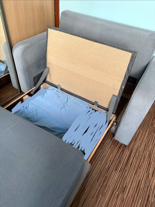 Sofa rozkładana szara