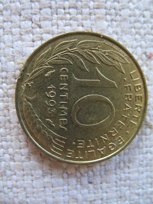 Moneta 10 centimes Francja 1993