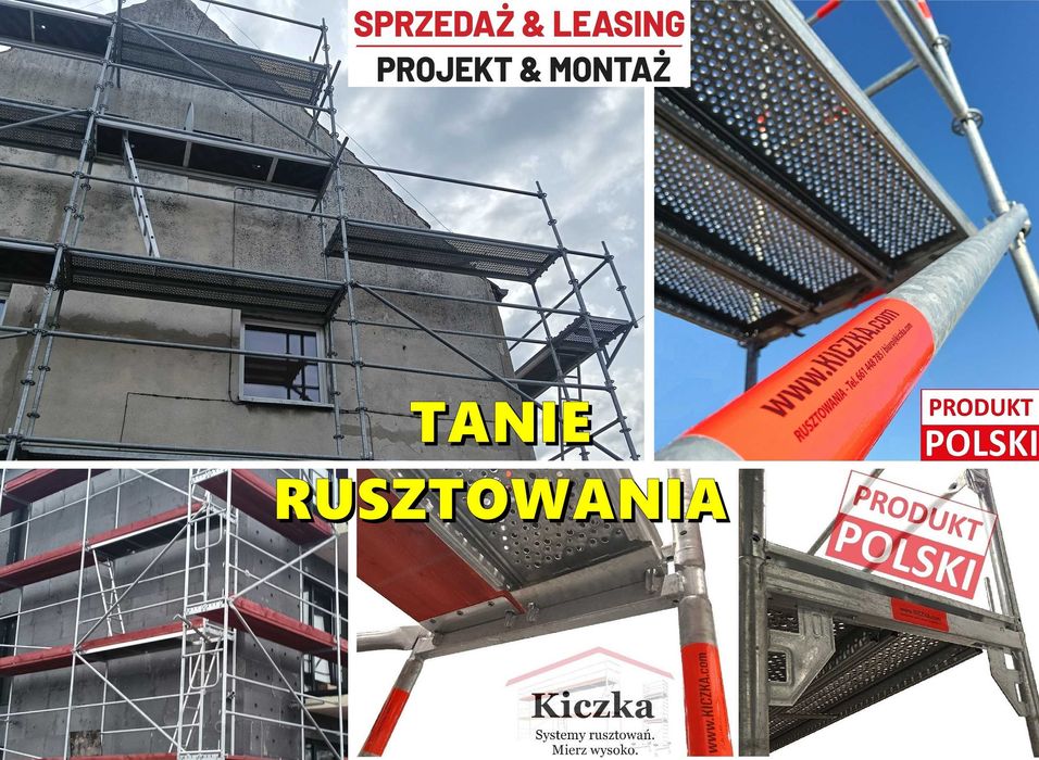 RUSZTOWANIA Do Elewacji Dociepleń RUSZTOWANIE PLETTAC ~200m2 -Nowe Nie UŻYWANE Rusztowania Elewacyjne Fasadowe Typ PLETTAC BAUMAN Rux Bosta - SPRZEDAŻ