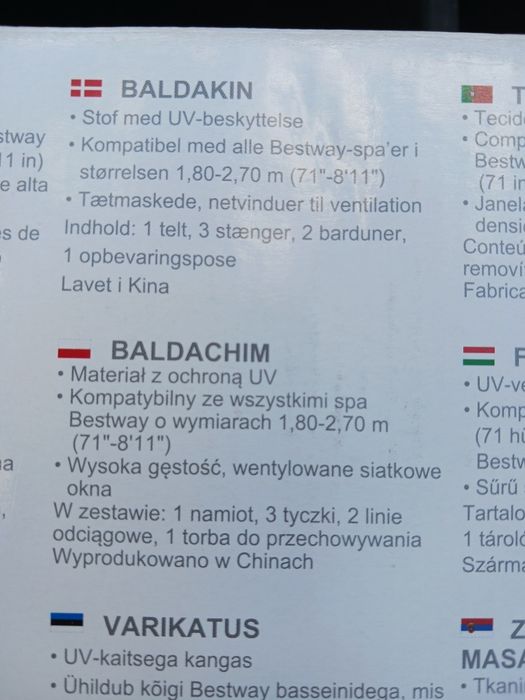 Zadaszenie przeciwsloneczne do jacuzzi