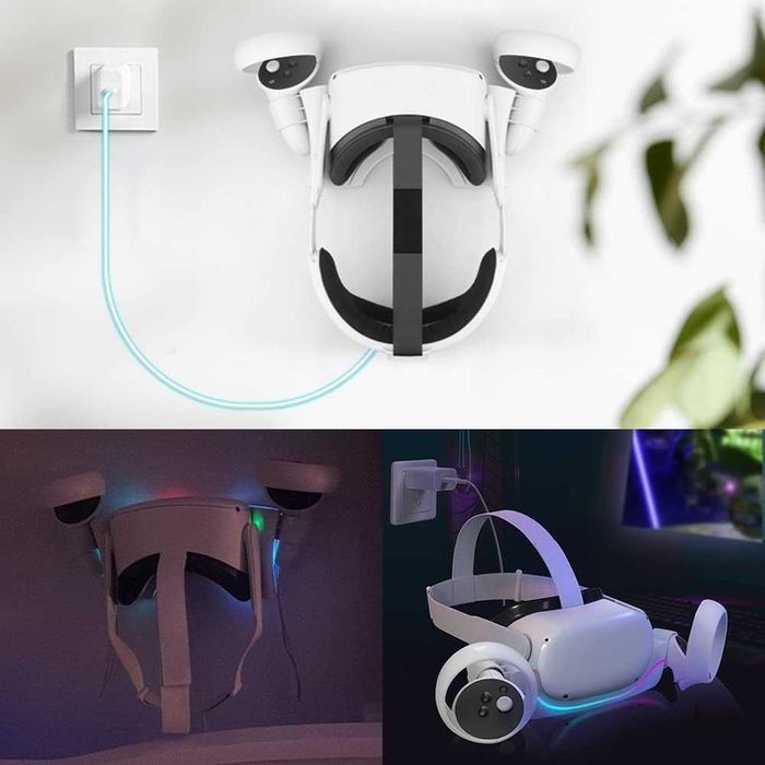 Vakdon Magnetyczna Stacja Ładująca USB do Oculus Quest 2