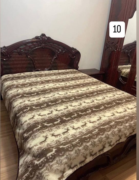 Євроковдра  овеча вовна овчина тепла ковдра одеяло-плед  200х220 см