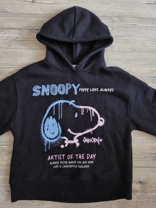 Bluza z kapturem ZARA graffiti Snoopy rozmiar 164 Kraków