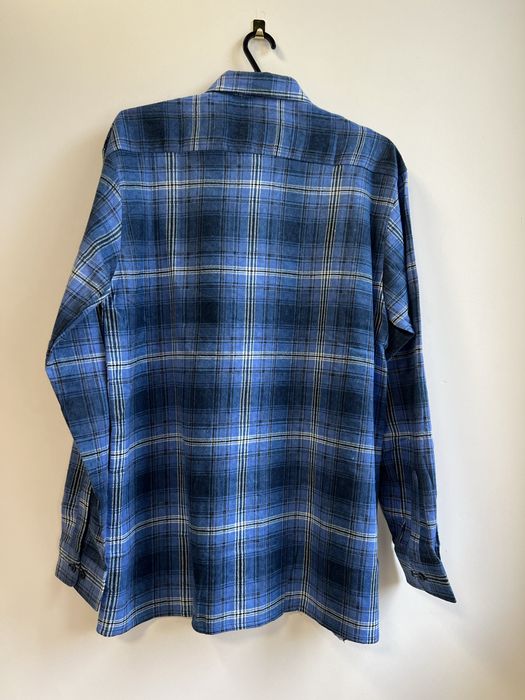 Koszula męska flanelowa niebieska kratka 45/46
