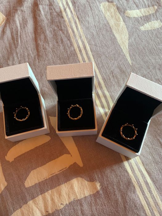 Aneis da pandora conjunto de tres peças