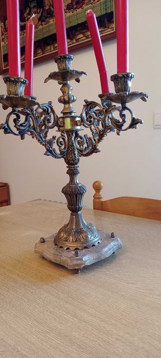 Castiçal 5 lumes bronze