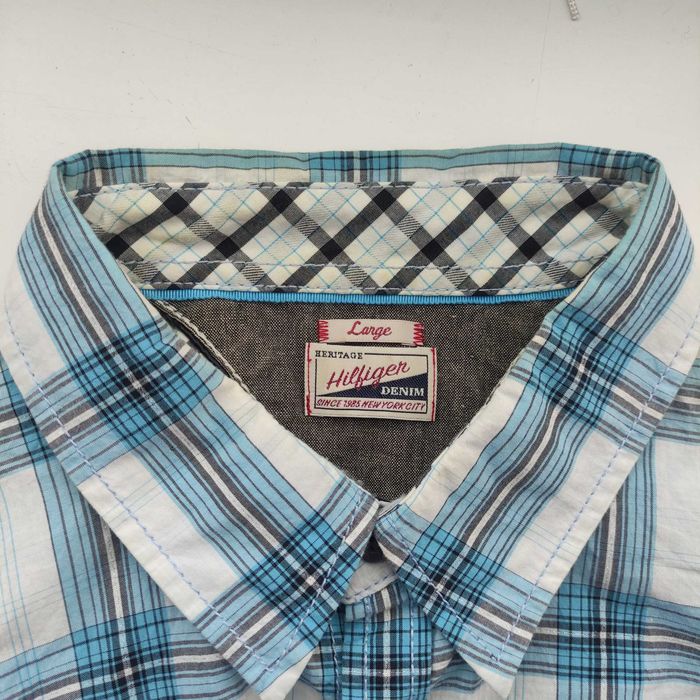Рубашка мужская Hilfiger denim, размер L, длинный рукав, на пуговицах