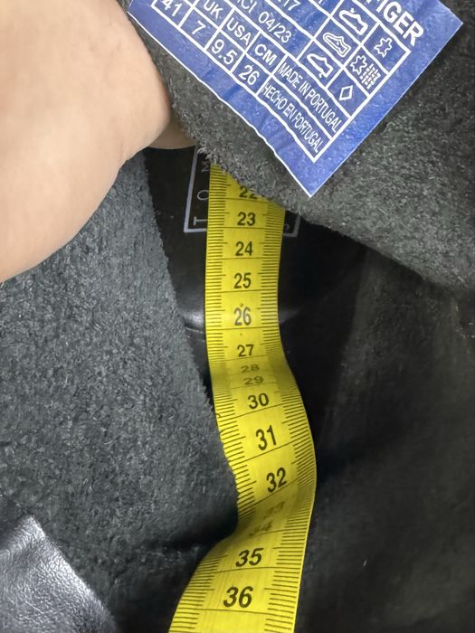 Tommy Hilfiger Jeans ботинки сапожки 41 размер кожаные черные