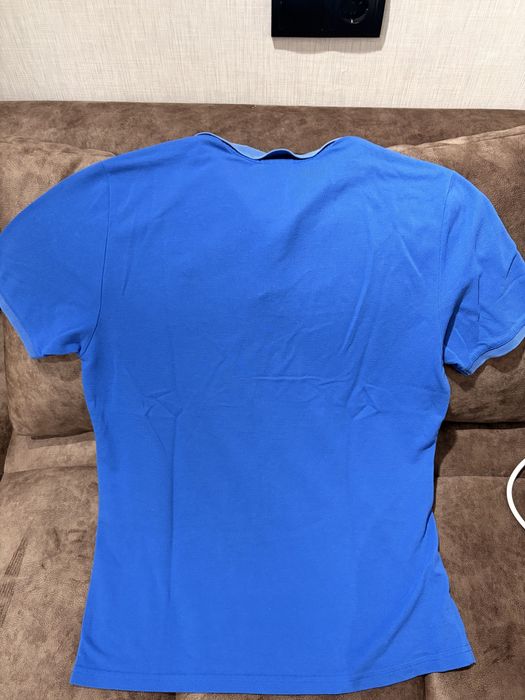 Поло USPA синє розмір L з бавовни