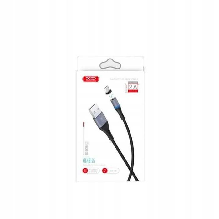 XO Kabel Magnetyczny Micro USB czarny 2A 1m czarny