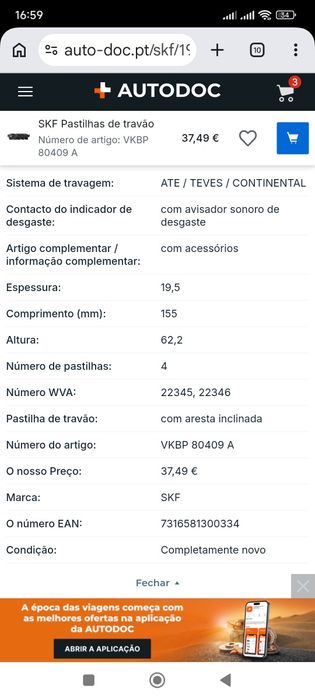 Calços frente opel astra