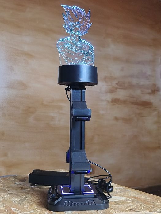 Suporte Comando e Fones  Gaming Led Goku (5 spots & 7 cores)