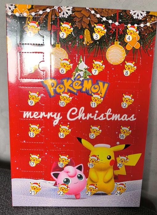 Kalendarz adwentowy Pokemon Pikachu Boże Narodzenie Mikołaj adwent