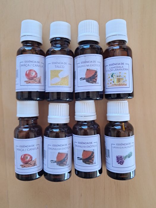 Essências várias, novas, para uso cosmético