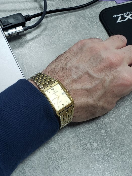 Годинник  Швейцарія ROMANSON Adel , сапфірове скло, Позолота 23ct