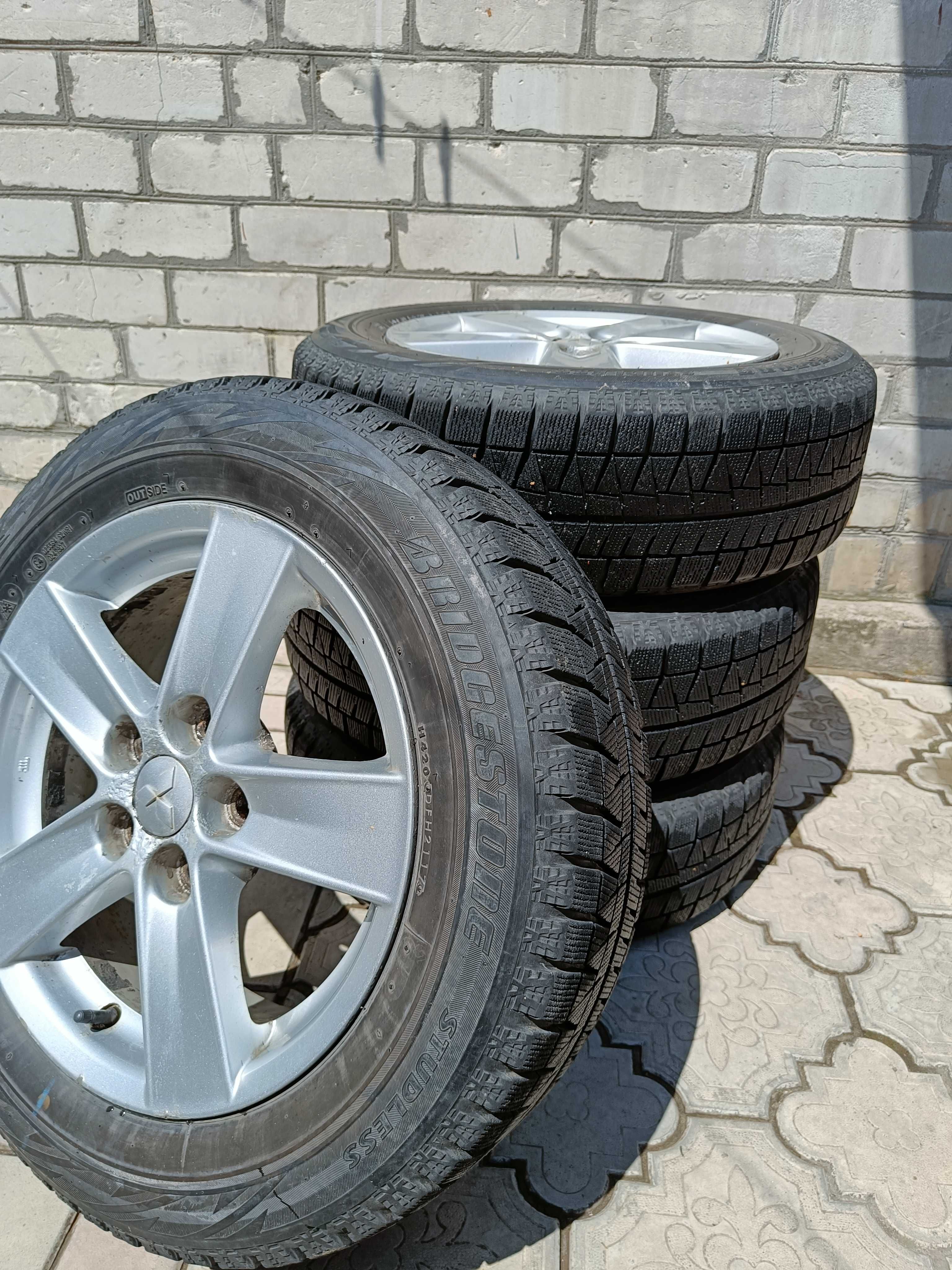 Резина 205/60 R16 Bridgestone Blizzak Revo GZ зима+ диски лит Lancer X ...