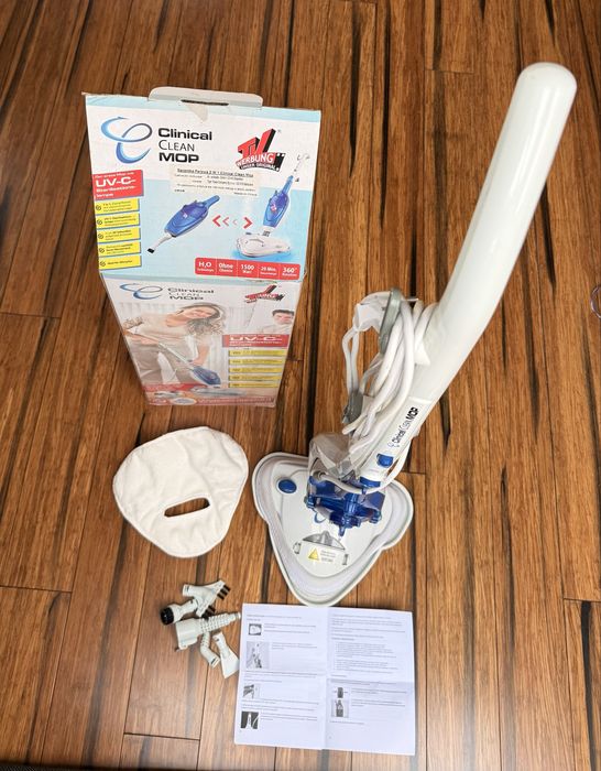 Mop parowy, plus akcesoria, karton i instukcja