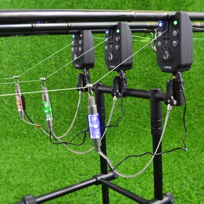 Сигнализаторы поклевки Hirisi 4+1 с пейджером Сигналізатори клювання