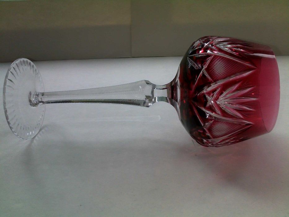 Красивые свадебные бокалы фужеры цветной хрусталь гдр