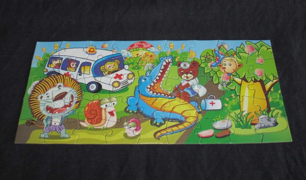 Conjunto de Puzzles e Jogos Educa Disney Princess Aprendo Inglês Selva