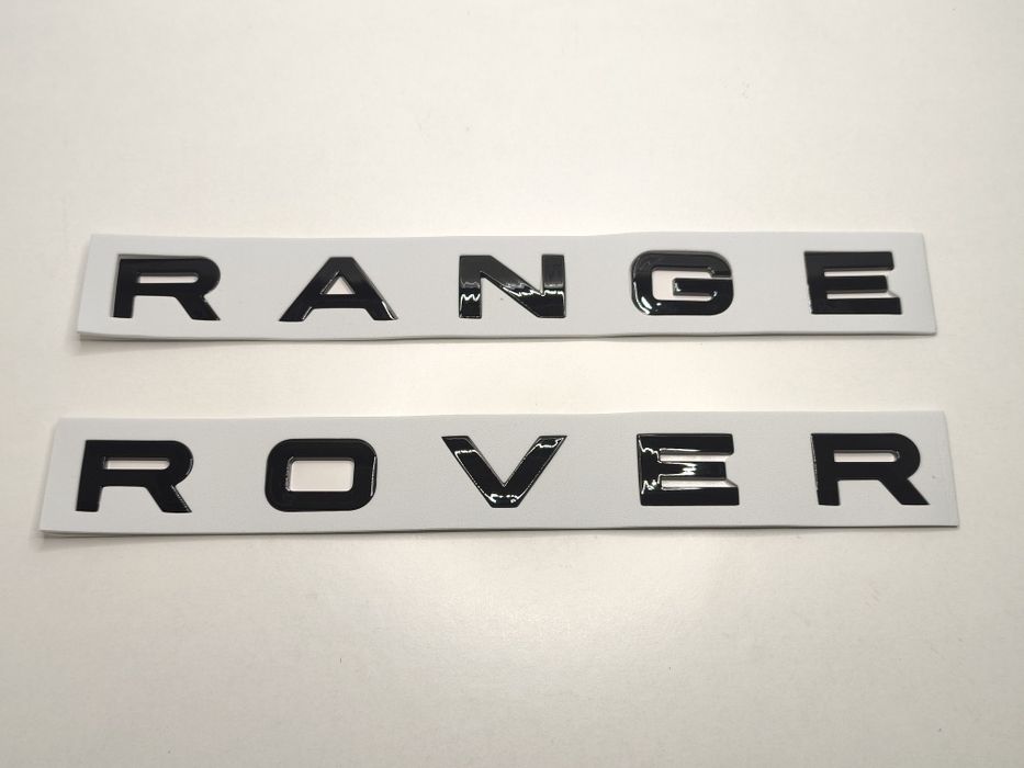 Emblema Letras Range Rover Capô Mala Símbolo Legenda Preto Brilhante Fosco Evoque Vogue Sport Velar Novo