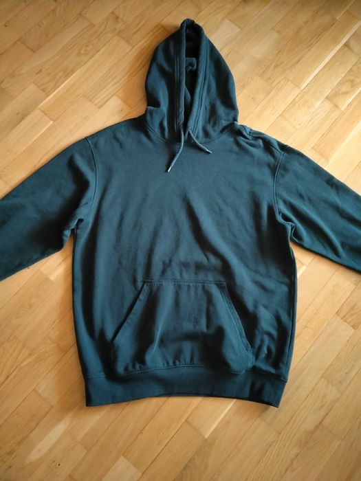 Męska ciemnozielona bluza z kapturem, kangurka, H&M, oryginalna!