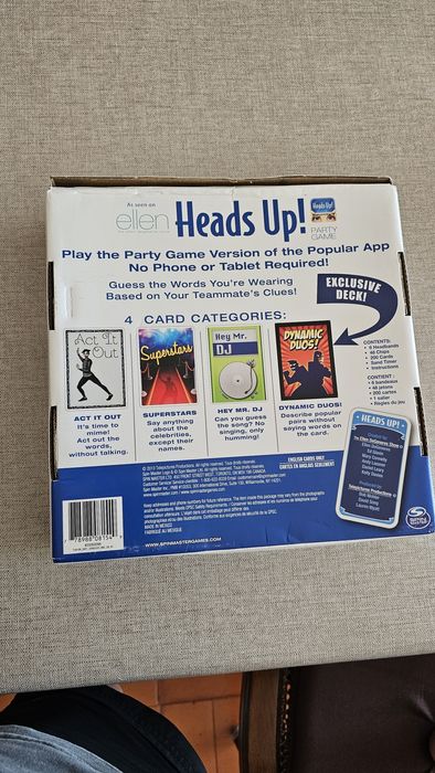 Jogo Heads Up do programa Ellen