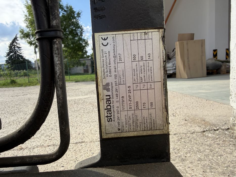 STABAU S11-ZVP 25-S pozycjoner wideł hydrauliczny 2500 kg wózek widłowy