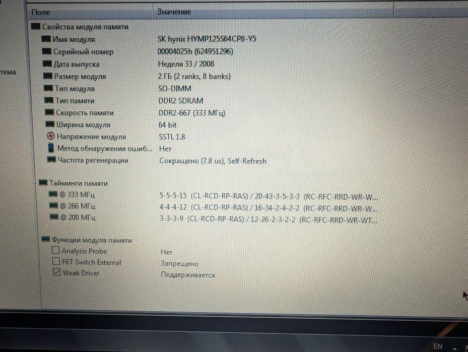 Оперативна пам'ять Huynix DDR2 2x2 GB 667