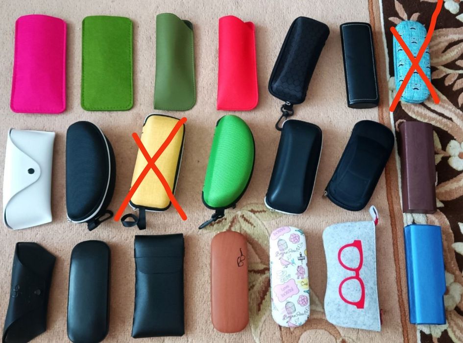 Аксессуары для очков: футляры, чехлы, держатели, веревочки, цепи