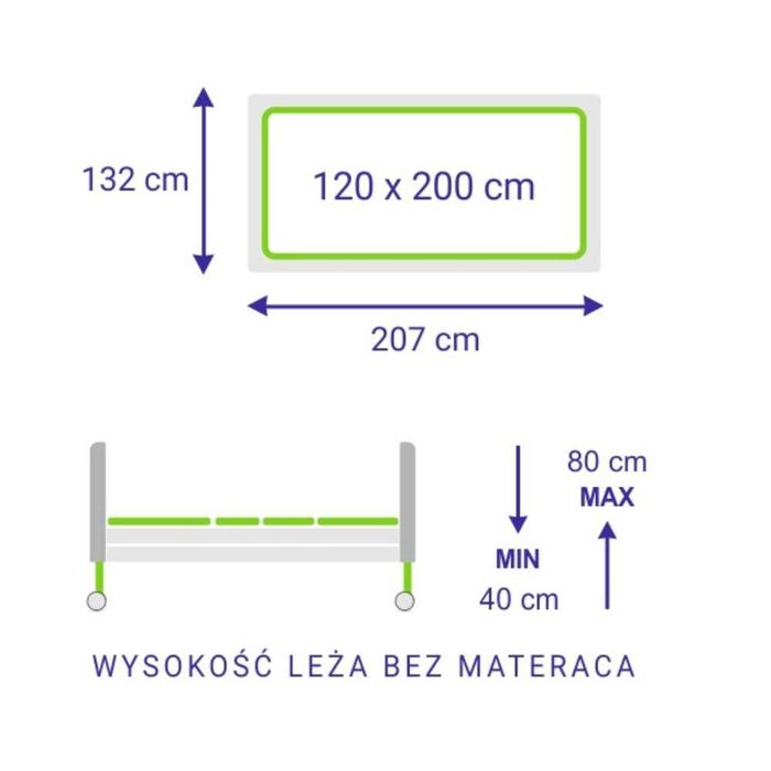NOWE Łóżko bariatryczne Elbur PB XX4 DOSTAWA Z MONTAŻEM