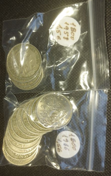 Moedas 1 escudo 1958 e 1966