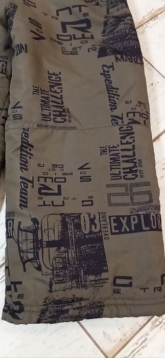 Ciepłe zimowe spodnie na szelkach 116 dla chłopca