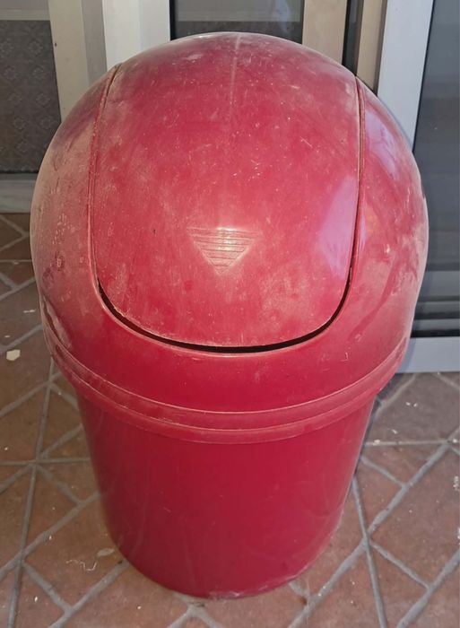Red Trash Can