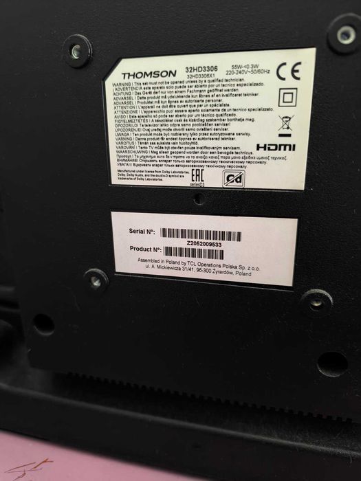 TV Thomson Led 32" HD