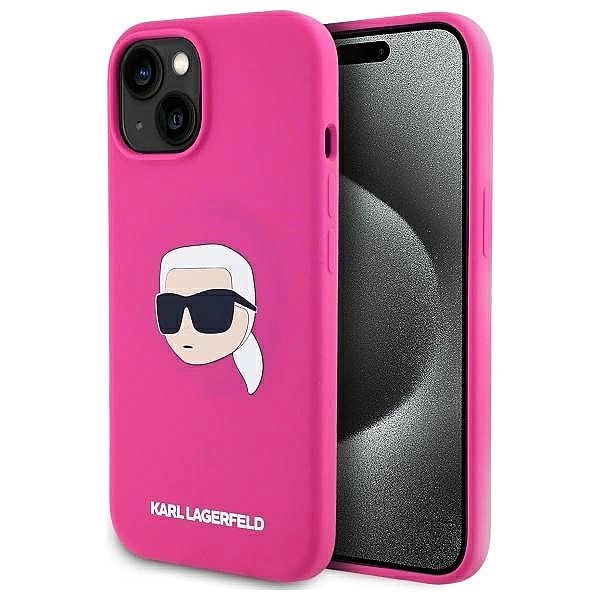 Etui Karl Lagerfeld Silicone Karl Head Print MagSafe na iPhone 15/6.1"
