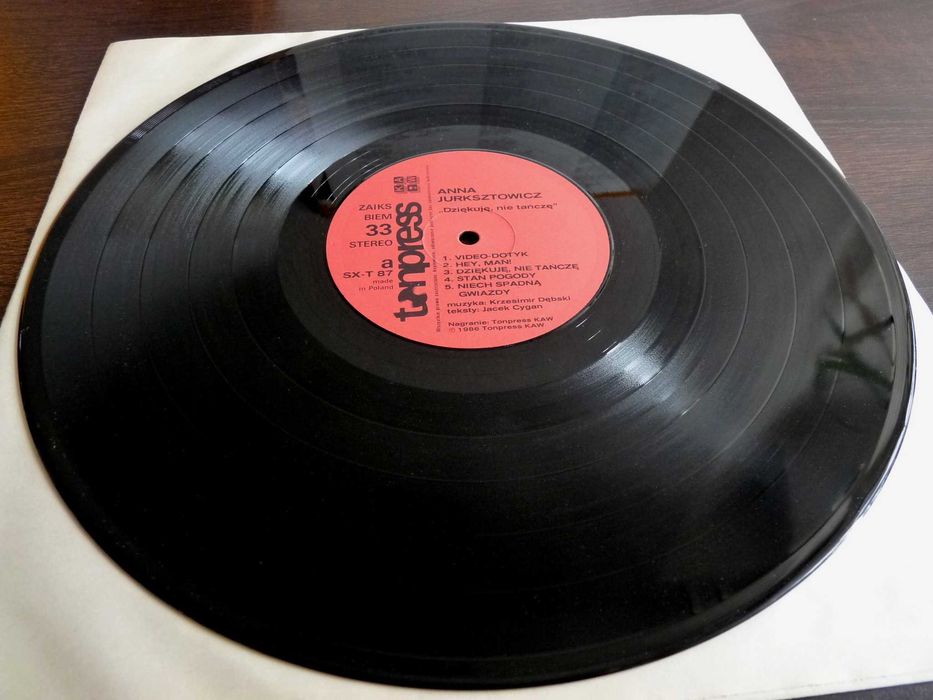 Anna Jurksztowicz - Dziękuję, Nie Tańczę (Winyl) 1987 Tonpress