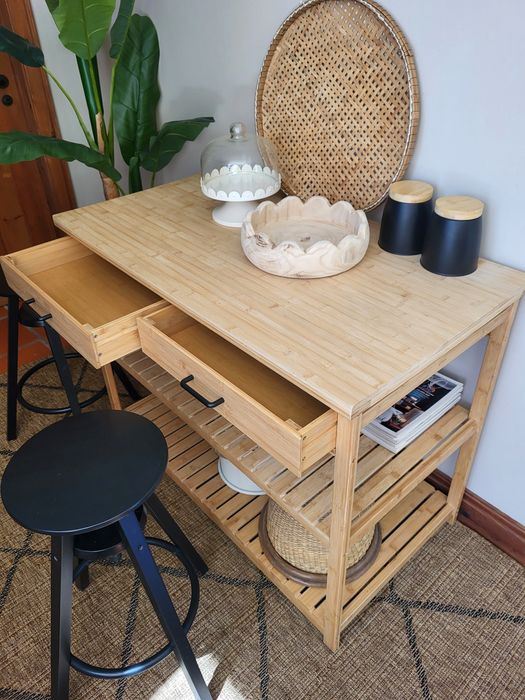 aparador, mesa, ilha, consola  louceiro balcão, bancos altos, rustico